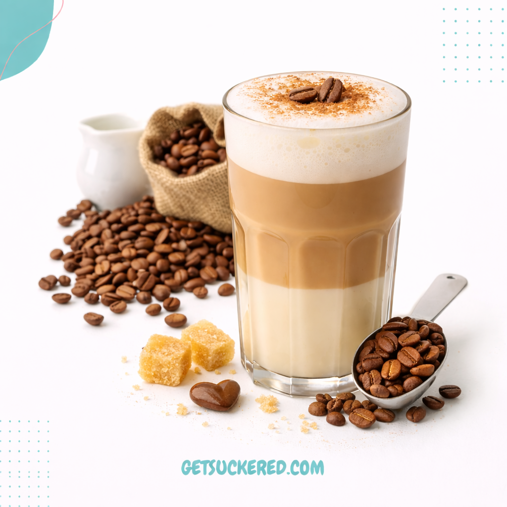 Cafe Latte liquid flavor with rich espresso, creamy milk, and subtle vanilla for beverages, desserts, and baked goods.