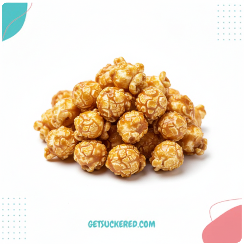 Popcorn Caramel Flavoring by GetSuckered creates warm movie night caramel popcorn taste for snacks, desserts and candy