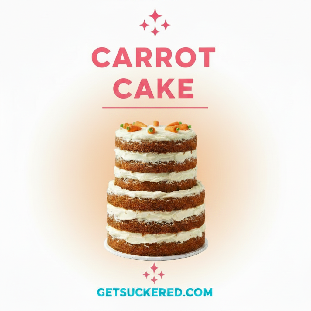 Carrot Cake Flavor Hero Card - Minimal Glow