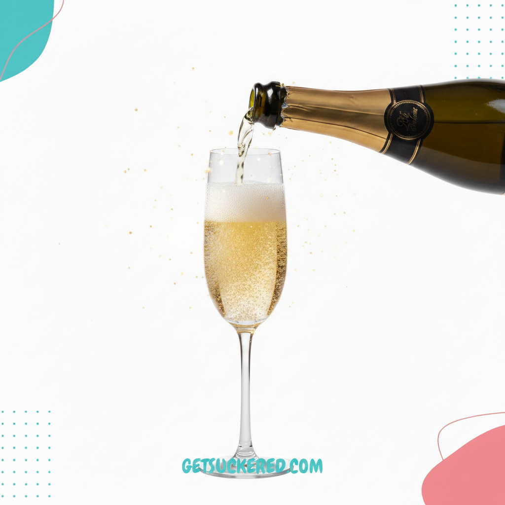 Champagne Bottle Pour - GetSuckered Branded
