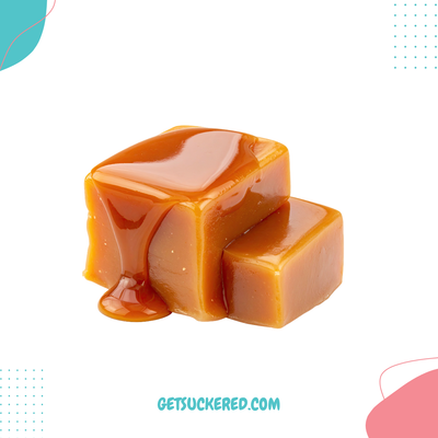 Caramel candy squares flavoring bottle Get Suckered USA dessert ingredient