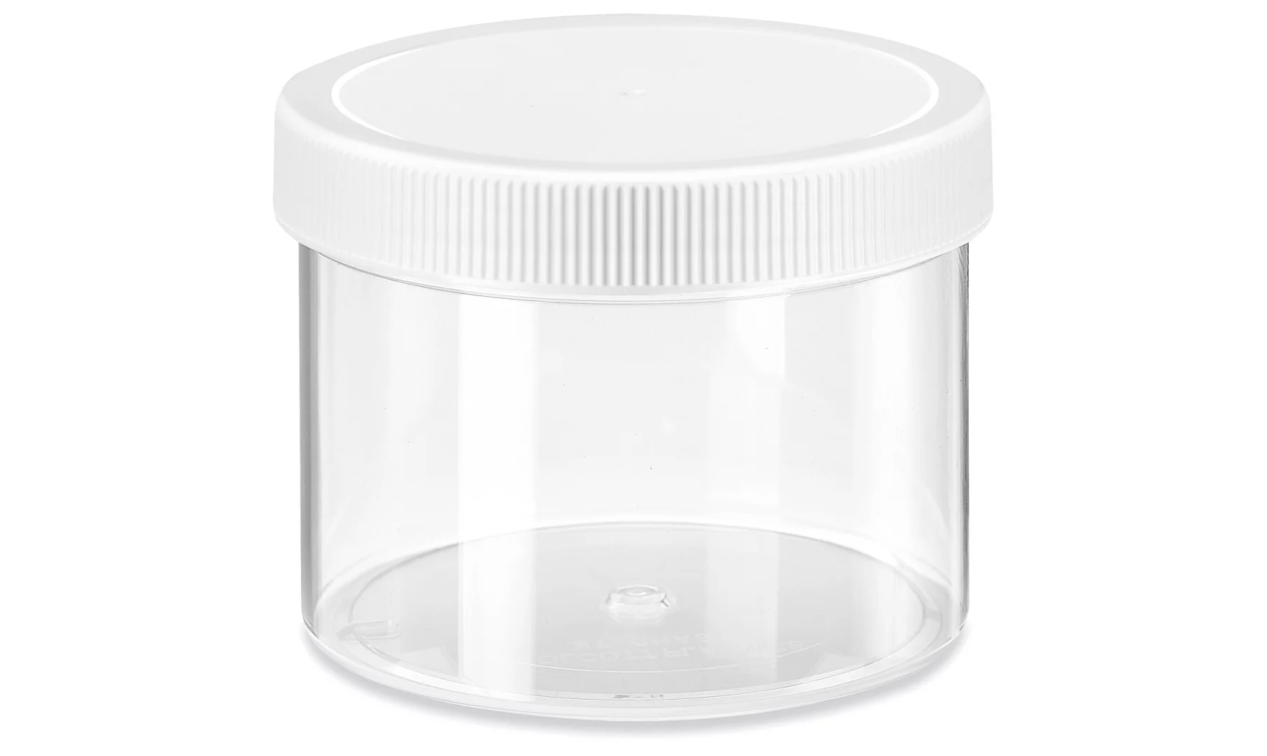 Standard 10 oz Clear Jar with White Lid