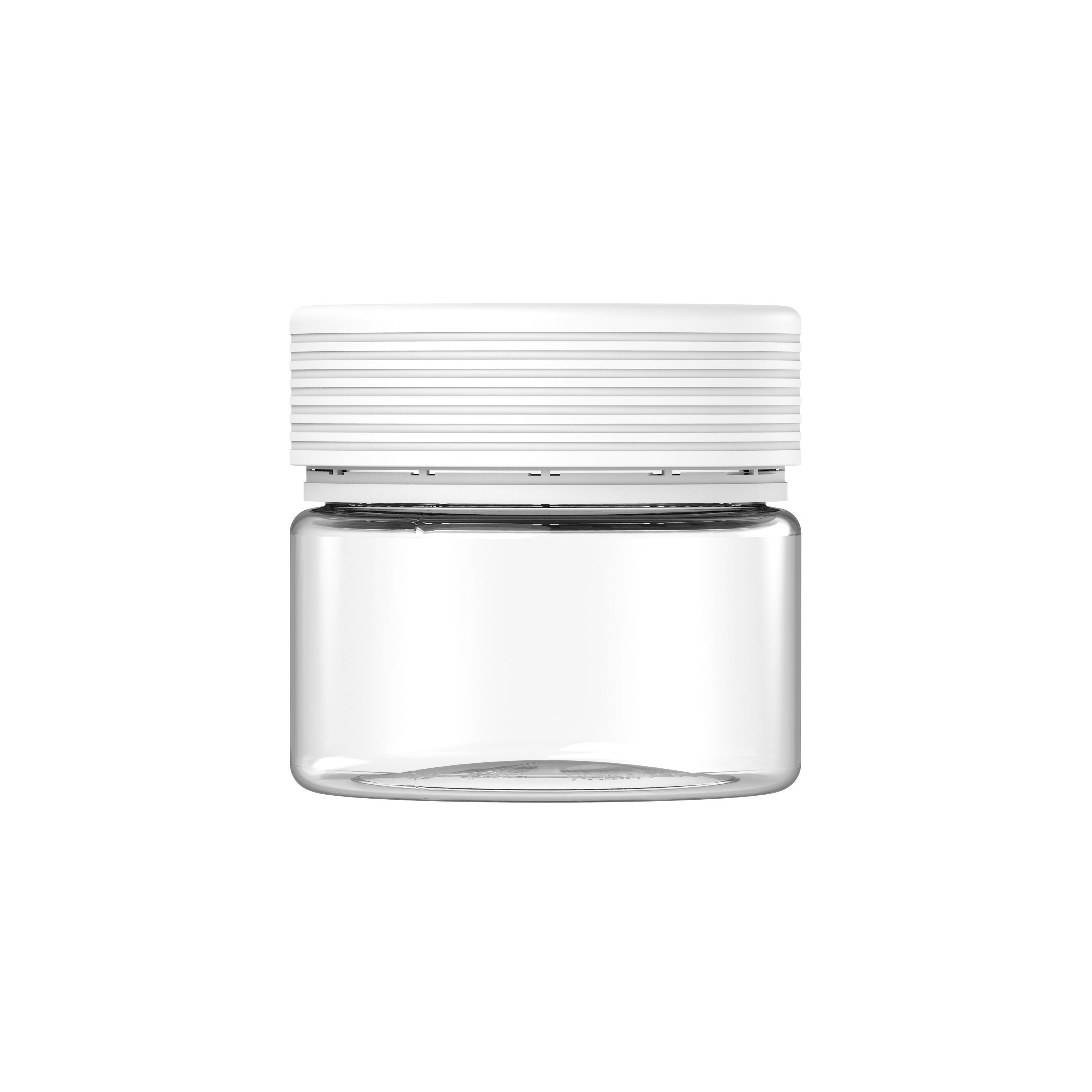 Premium 2 oz Clear Jar with White Lid