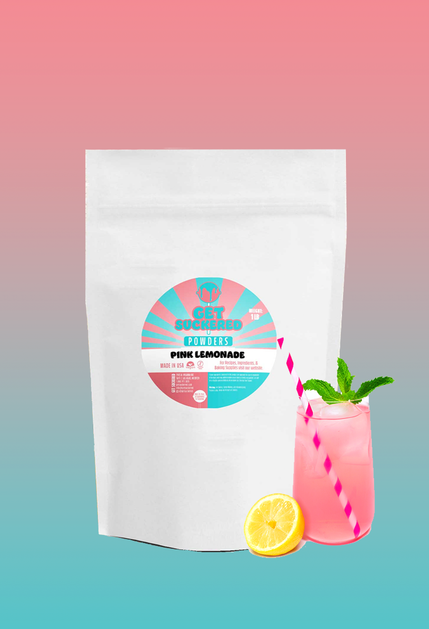 Pink Lemonade Flavored Powder - Sugar Free