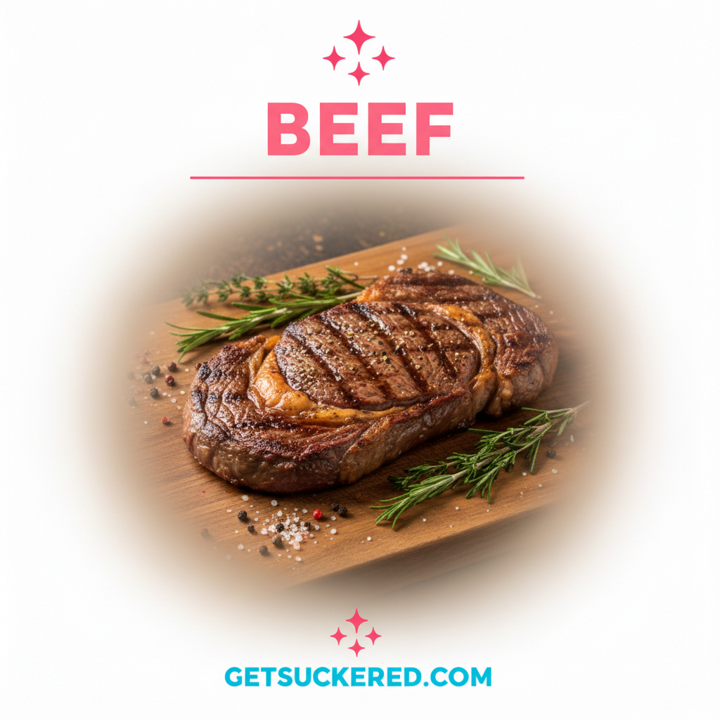 Beef Flavoring liquid concentrate with deep roasted meat, warm umami, and slightly smoky notes for soups, sauces, snacks, and marinades
