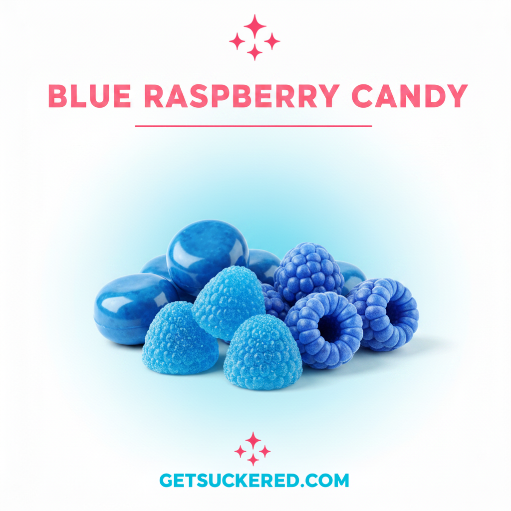 Blue Raspberry Candy Flavor Card