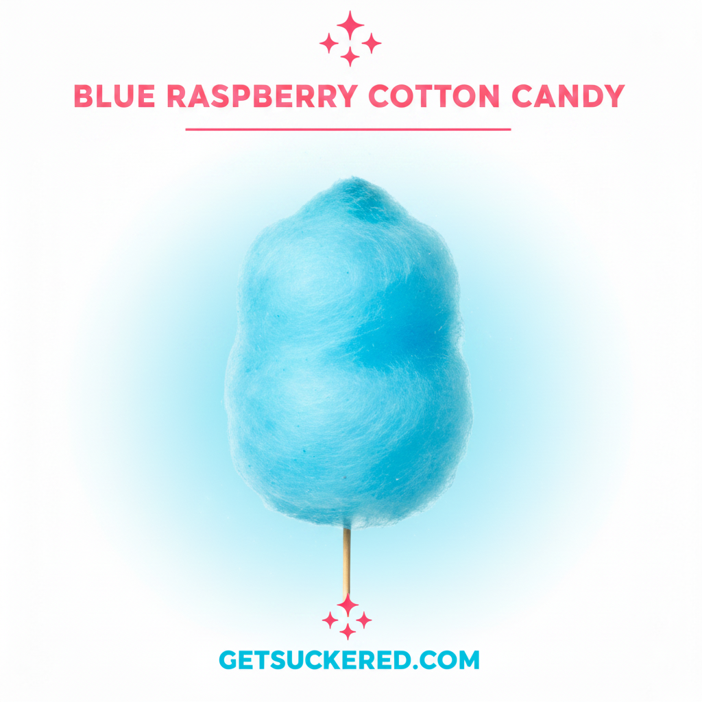 Blue Raspberry Cotton Candy Flavor Card